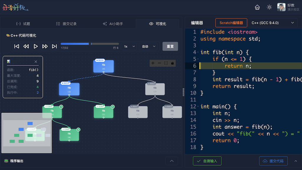 代码可视化界面截图